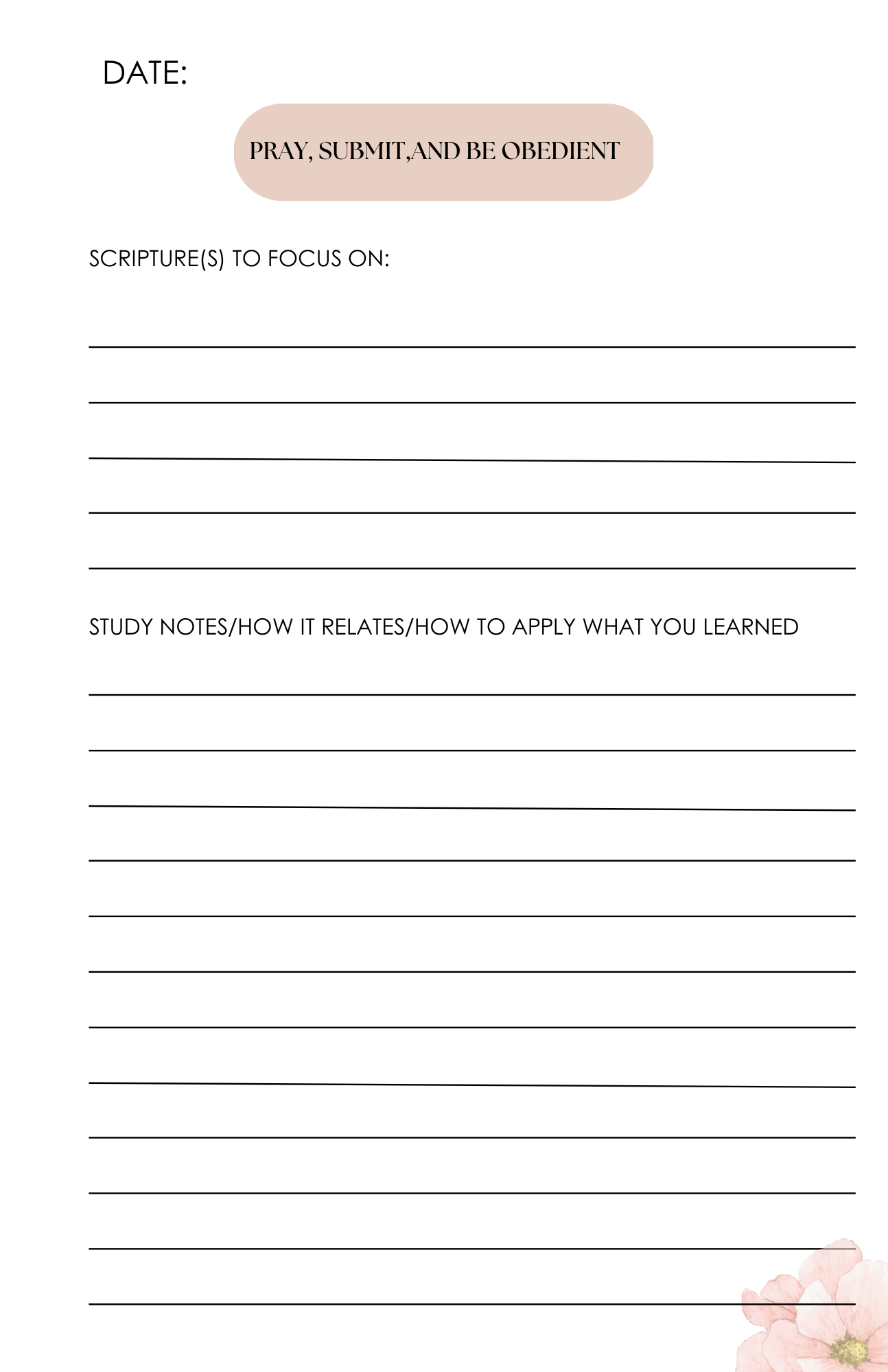 P.U.S.H Journal