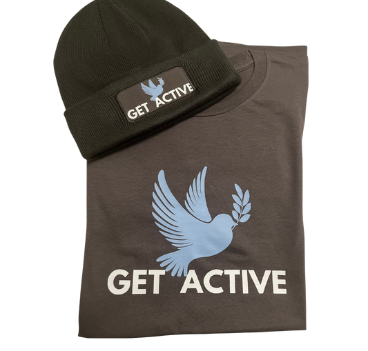 Get Active - Charcoal T-Shirt and Beanie Combo