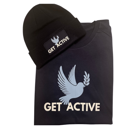 Get Active - Navy T-Shirt and Beanie Combo